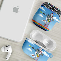 Unicorn Pew Pew Christmas AirPods Case Xmas Holiday Patterns - Wonder Print Shop