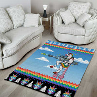 Unicorn Pew Pew Christmas Area Rug Xmas Holiday Patterns - Wonder Print Shop