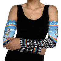 Unicorn Pew Pew Christmas Arm Sleeves Xmas Holiday Patterns - Wonder Print Shop