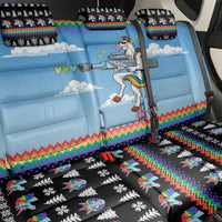 Unicorn Pew Pew Christmas Back Car Seat Cover Xmas Holiday Patterns - Wonder Print Shop