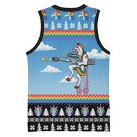 Unicorn Pew Pew Christmas Basketball Jersey Xmas Holiday Patterns - Wonder Print Shop