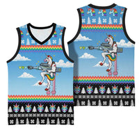 Unicorn Pew Pew Christmas Basketball Jersey Xmas Holiday Patterns - Wonder Print Shop