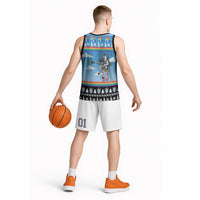 Unicorn Pew Pew Christmas Basketball Jersey Xmas Holiday Patterns - Wonder Print Shop