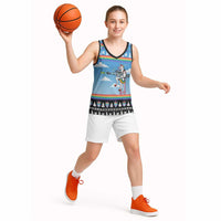 Unicorn Pew Pew Christmas Basketball Jersey Xmas Holiday Patterns - Wonder Print Shop
