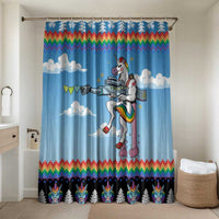 Unicorn Pew Pew Christmas Bathroom Set Xmas Holiday Patterns - Wonder Print Shop