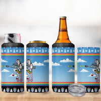 Unicorn Pew Pew Christmas 4 in 1 Can Cooler Tumbler Xmas Holiday Patterns - Wonder Print Shop
