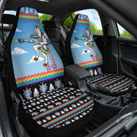Unicorn Pew Pew Christmas Car Seat Cover Xmas Holiday Patterns - Wonder Print Shop