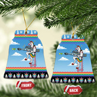 Unicorn Pew Pew Christmas Ceramic Ornament Xmas Holiday Patterns - Wonder Print Shop