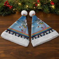 Unicorn Pew Pew Christmas Santa Hat Xmas Holiday Patterns - Wonder Print Shop