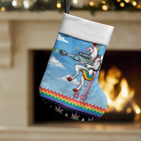 Unicorn Pew Pew Christmas Stocking Xmas Holiday Patterns - Wonder Print Shop