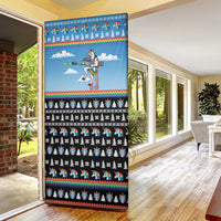 Unicorn Pew Pew Christmas Door Cover Xmas Holiday Patterns - Wonder Print Shop