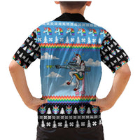 Unicorn Pew Pew Christmas Family Matching Mermaid Dress and Hawaiian Shirt Xmas Holiday Patterns - Wonder Print Shop