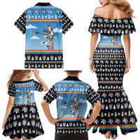 Unicorn Pew Pew Christmas Family Matching Mermaid Dress and Hawaiian Shirt Xmas Holiday Patterns - Wonder Print Shop
