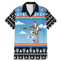 Unicorn Pew Pew Christmas Family Matching Mermaid Dress and Hawaiian Shirt Xmas Holiday Patterns - Wonder Print Shop