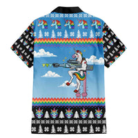 Unicorn Pew Pew Christmas Family Matching Mermaid Dress and Hawaiian Shirt Xmas Holiday Patterns - Wonder Print Shop