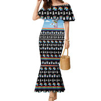 Unicorn Pew Pew Christmas Family Matching Mermaid Dress and Hawaiian Shirt Xmas Holiday Patterns - Wonder Print Shop