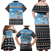 Unicorn Pew Pew Christmas Family Matching Off Shoulder Maxi Dress and Hawaiian Shirt Xmas Holiday Patterns - Wonder Print Shop