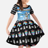 Unicorn Pew Pew Christmas Family Matching Puletasi and Hawaiian Shirt Xmas Holiday Patterns - Wonder Print Shop