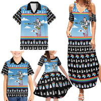 Unicorn Pew Pew Christmas Family Matching Summer Maxi Dress and Hawaiian Shirt Xmas Holiday Patterns - Wonder Print Shop