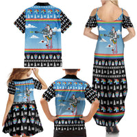 Unicorn Pew Pew Christmas Family Matching Summer Maxi Dress and Hawaiian Shirt Xmas Holiday Patterns - Wonder Print Shop