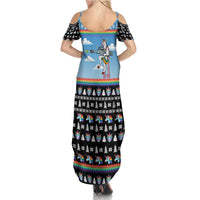 Unicorn Pew Pew Christmas Family Matching Summer Maxi Dress and Hawaiian Shirt Xmas Holiday Patterns - Wonder Print Shop