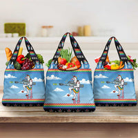Unicorn Pew Pew Christmas Grocery Bag Xmas Holiday Patterns - Wonder Print Shop