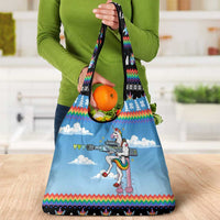 Unicorn Pew Pew Christmas Grocery Bag Xmas Holiday Patterns - Wonder Print Shop