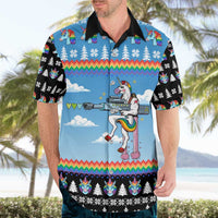 Unicorn Pew Pew Christmas Hawaiian Shirt Xmas Holiday Patterns - Wonder Print Shop