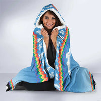 Unicorn Pew Pew Christmas Hooded Blanket Xmas Holiday Patterns - Wonder Print Shop