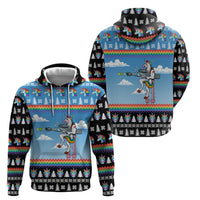Unicorn Pew Pew Christmas Hoodie Xmas Holiday Patterns - Wonder Print Shop