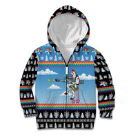 Unicorn Pew Pew Christmas Kid Hoodie Xmas Holiday Patterns - Wonder Print Shop