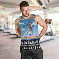 Unicorn Pew Pew Christmas Men Tank Top Xmas Holiday Patterns - Wonder Print Shop