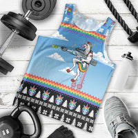 Unicorn Pew Pew Christmas Men Tank Top Xmas Holiday Patterns - Wonder Print Shop