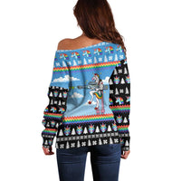 Unicorn Pew Pew Christmas Off Shoulder Sweater Xmas Holiday Patterns - Wonder Print Shop