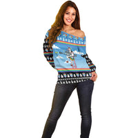 Unicorn Pew Pew Christmas Off Shoulder Sweater Xmas Holiday Patterns - Wonder Print Shop