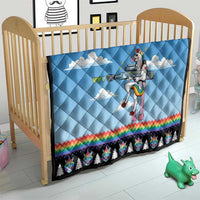Unicorn Pew Pew Christmas Quilt Xmas Holiday Patterns - Wonder Print Shop
