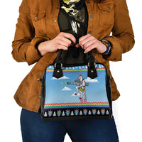 Unicorn Pew Pew Christmas Shoulder Handbag Xmas Holiday Patterns - Wonder Print Shop