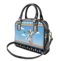 Unicorn Pew Pew Christmas Shoulder Handbag Xmas Holiday Patterns - Wonder Print Shop