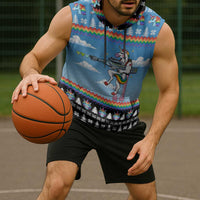 Unicorn Pew Pew Christmas Sleeveless Hoodie Xmas Holiday Patterns - Wonder Print Shop