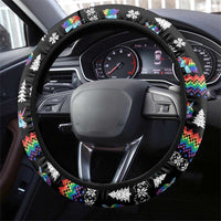 Unicorn Pew Pew Christmas Steering Wheel Cover Xmas Holiday Patterns - Wonder Print Shop