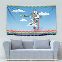 Unicorn Pew Pew Christmas Tapestry Xmas Holiday Patterns - Wonder Print Shop