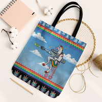 Unicorn Pew Pew Christmas Tote Bag Xmas Holiday Patterns - Wonder Print Shop