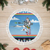 Unicorn Pew Pew Christmas Tree Skirt Xmas Holiday Patterns - Wonder Print Shop