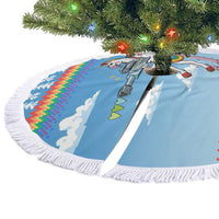 Unicorn Pew Pew Christmas Tree Skirt Xmas Holiday Patterns - Wonder Print Shop
