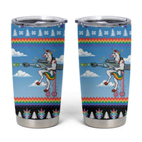 Unicorn Pew Pew Christmas Tumbler Cup Xmas Holiday Patterns - Wonder Print Shop