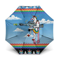 Unicorn Pew Pew Christmas Umbrella Xmas Holiday Patterns - Wonder Print Shop