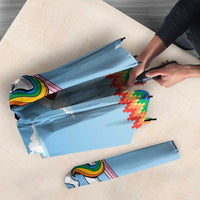 Unicorn Pew Pew Christmas Umbrella Xmas Holiday Patterns - Wonder Print Shop