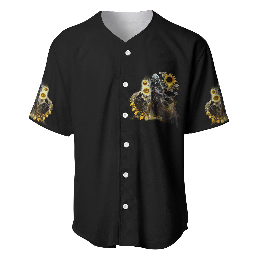 I Am The Storm Reaper Sunflower Roses Wings Baseball Jersey - Wonder Print Shop