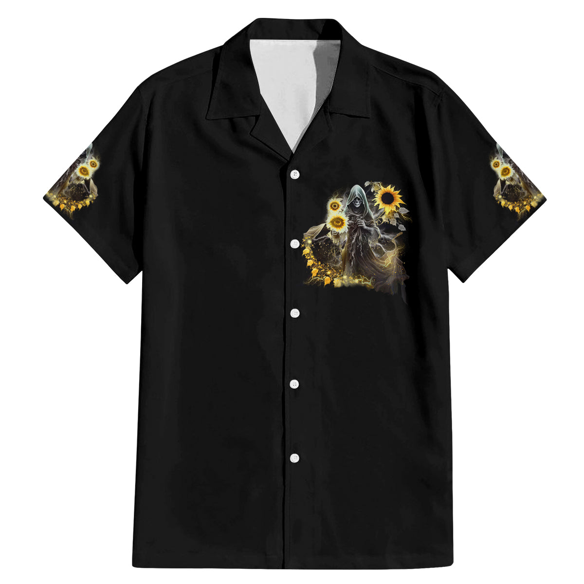 I Am The Storm Reaper Sunflower Roses Wings Family Matching Mermaid Dress and Hawaiian Shirt - Wonder Print Shop