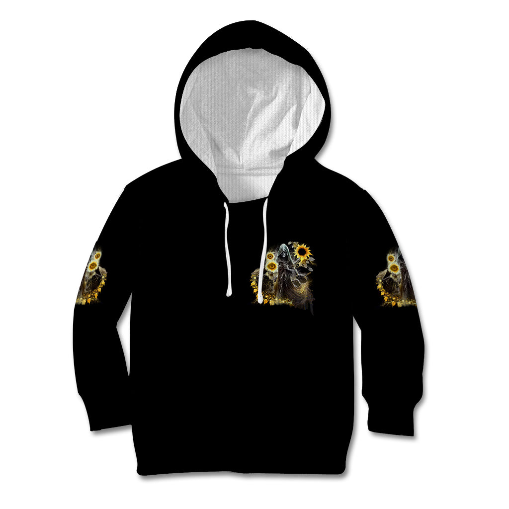 I Am The Storm Reaper Sunflower Roses Wings Kid Hoodie - Wonder Print Shop